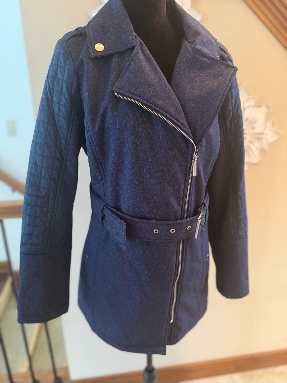 Michael Michael Kors Belted Moto Jacket – Size Medium – Like New